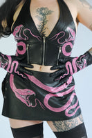 Hot Pink Snake Halter Top