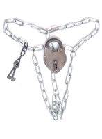 Heart Lock Chain Thong Bottom